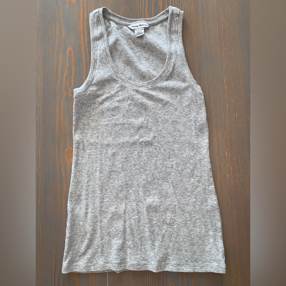 Tommy Bahama Grey Ribbed Tank Top